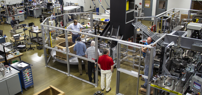 custom automation machines assembly floor